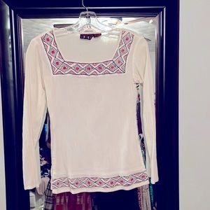Funky People.  vintage embroidered BoHo top  small.